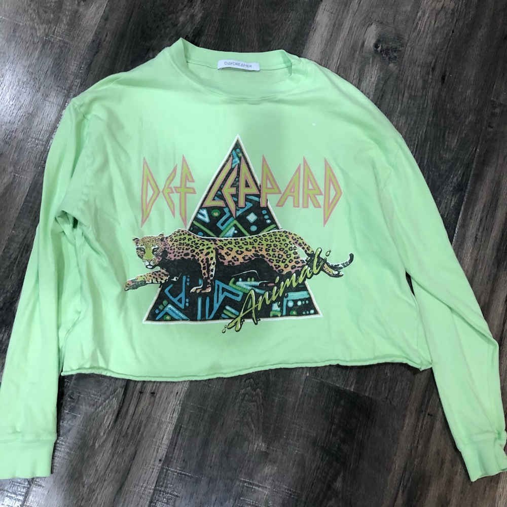 Def Leppard daydreamer crop long sleeve